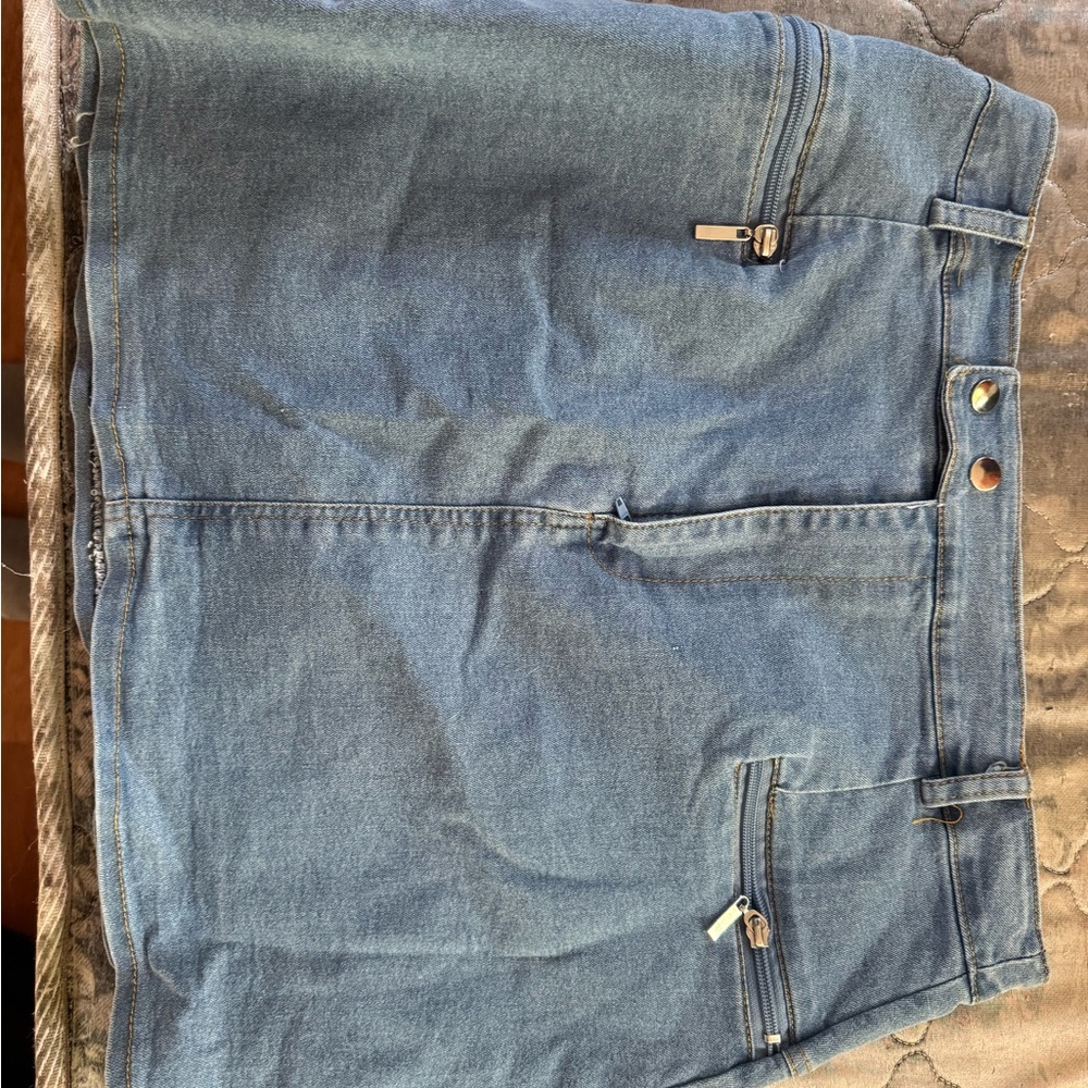 Women’s Blue Denim Skirt and top set
